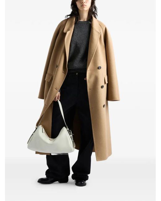 Prada Natural Large Aimée Shoulder Bag