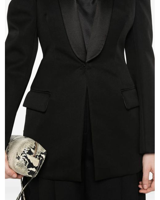 Wardrobe NYC Black Shawl-Lapel Blazer