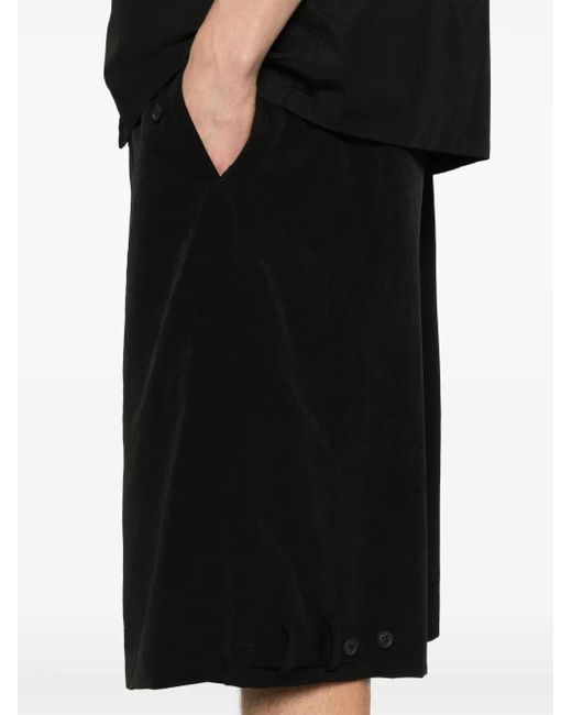 Shorts Con Decorazione di Yohji Yamamoto in Black da Uomo