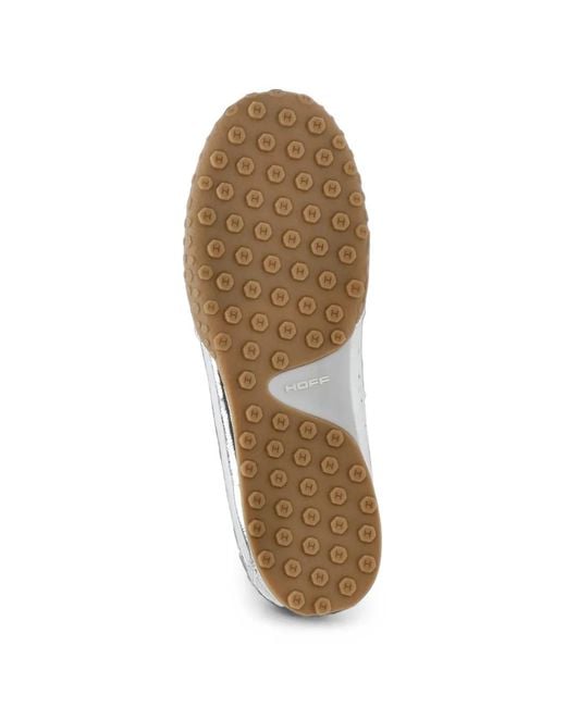 HOFF White Metallic-Effect Leather Sneakers