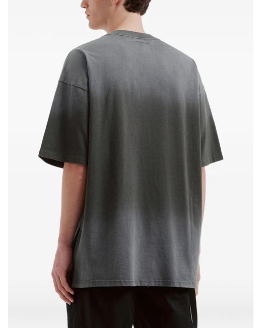 Musium Div. Gray Distressed Patchwork T-Shirt for men