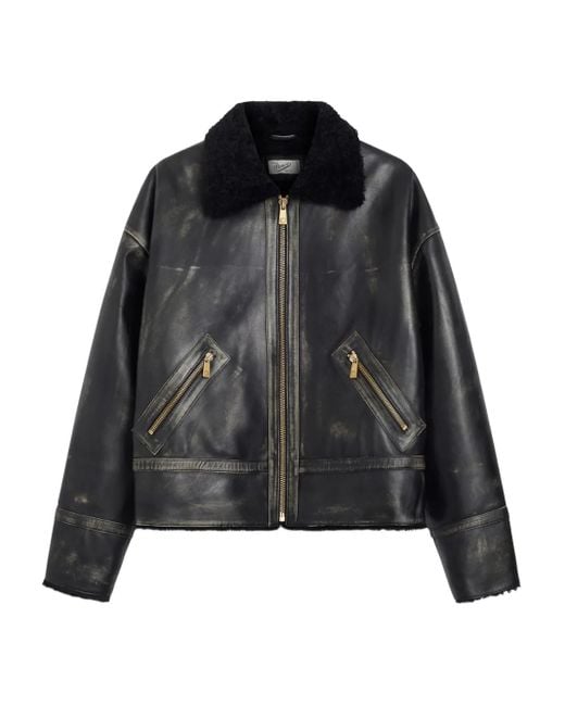Chaqueta con cuello Pence de hombre de color Black