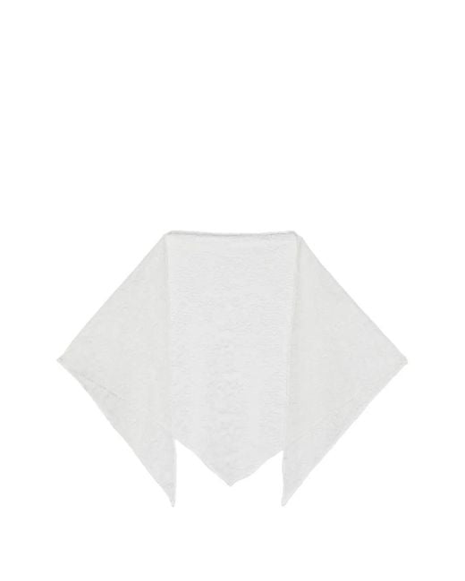 GIUSEPPE DI MORABITO White Lace Bandana Scarf