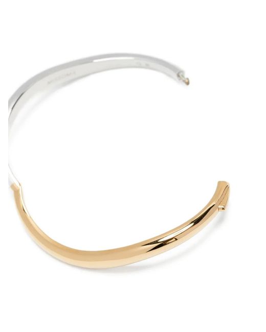Missoma White Savi Signature Hinged Bangle