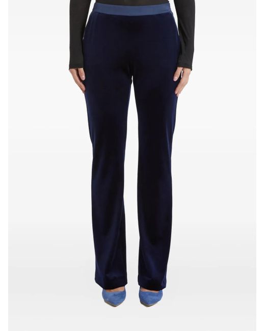 Pennyblack Blue Flache Hose mit Samtstruktur