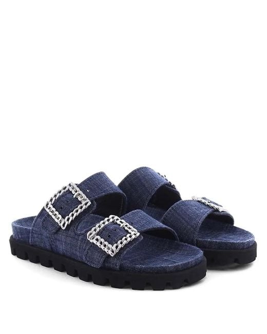 Sandalias vaqueras con detalle de hebilla Kennel & Schmenger de color Blue