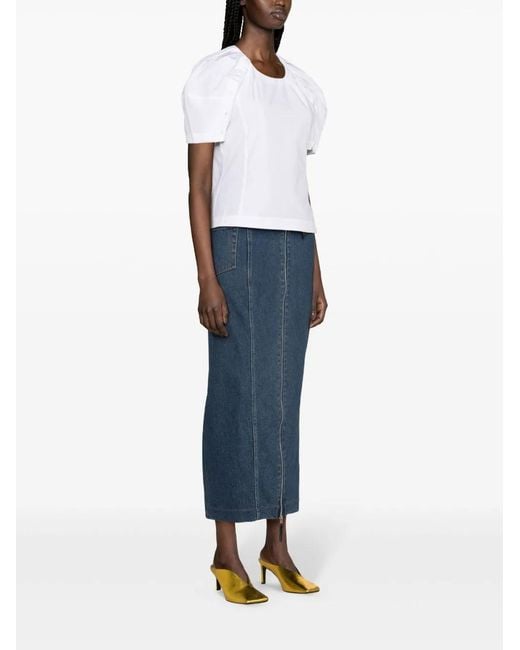 3.1 Phillip Lim White Bloom Pleated Blouse
