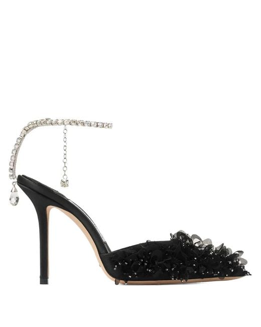 Jimmy Choo Black Saeda 100 Pumps