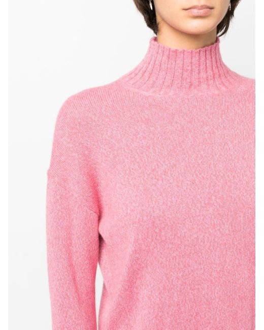 Peserico Pink Pullover mit Stehkragen