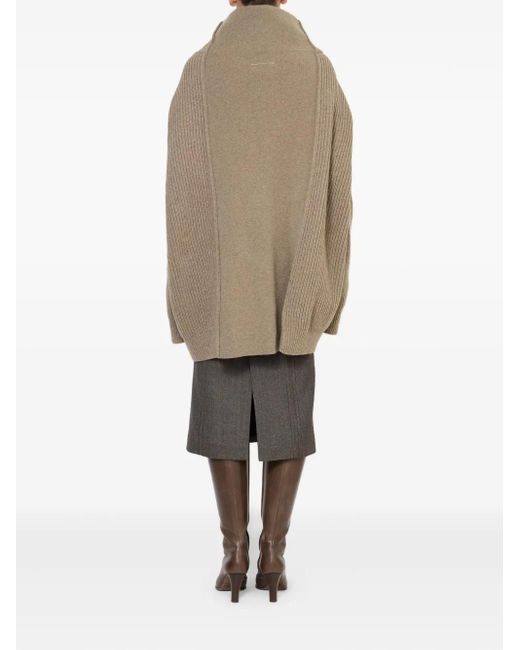 MM6 by Maison Margiela Natural Ribbed Zip-Up Jacket