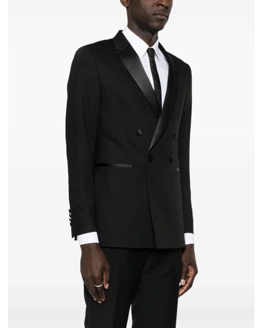 Eraldo Black Double-Breasted Blazer for men