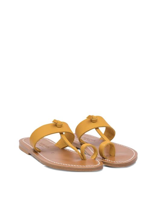 K. Jacques Brown Zehensteg-Sandalen mit Knoten