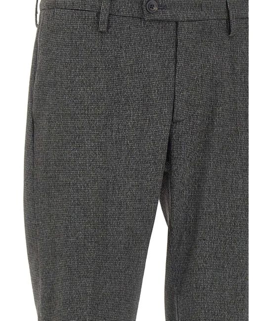 Re-hash Gray Mucha Textured Cuffed Trousers for men