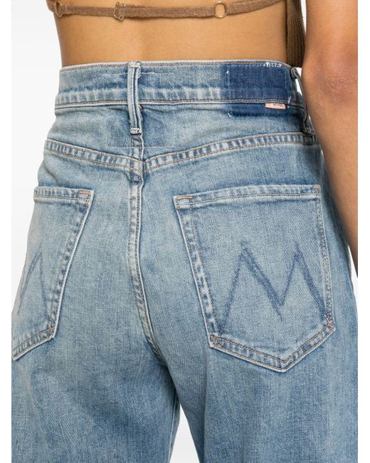 Mother Blue Mittelhohe Dazzler Jeans