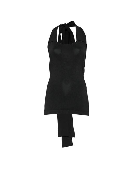 By Malene Birger Black Mei Halterneck Tie-Fastening Top
