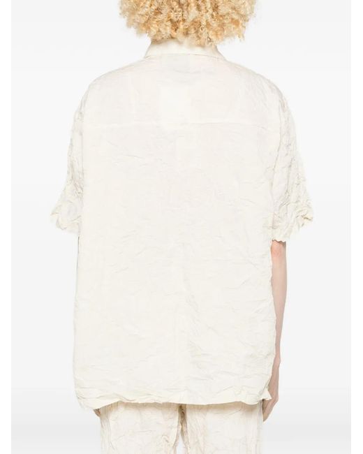 GONGDID DESIGN White Crinkled Shirt