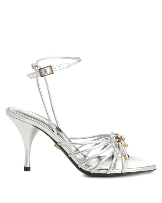 Versace White Leather Sandal
