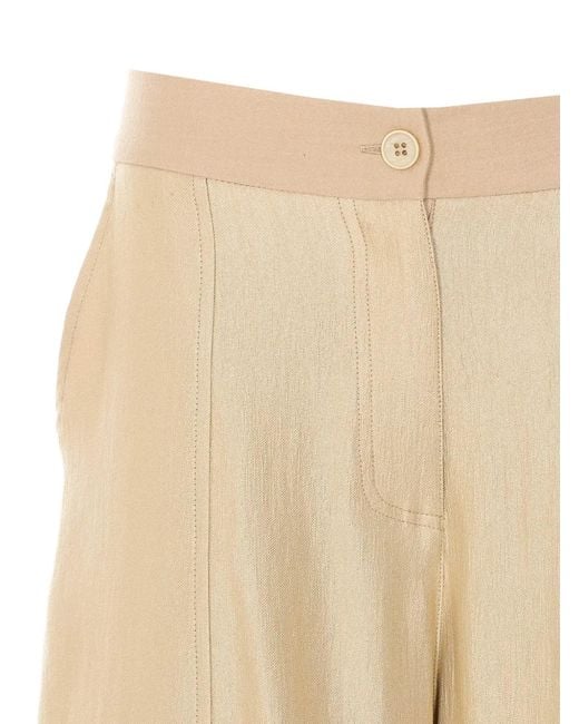 Twinset Natural Pantalon Cargo À Chevilles Resserrées