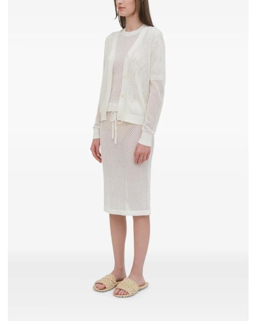 Rosetta Getty メッシュ ポインテール カーディガン White