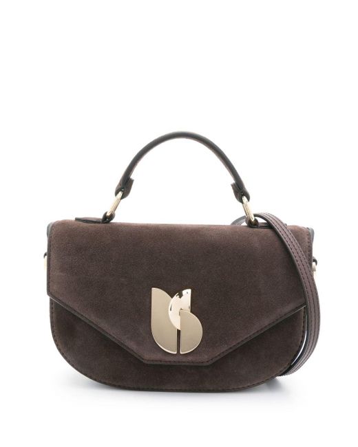 Ba&sh Brown Suede Foldover Tote Bag