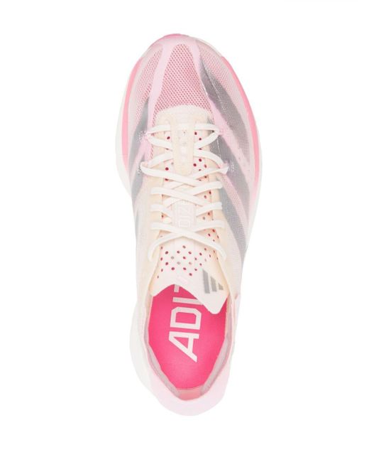 Adidas Pink Adizero Adios Pro 3 Sneakers
