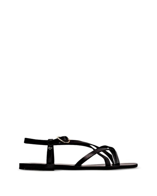 Ancient Greek Sandals White Sandalo Piatto 'semele'