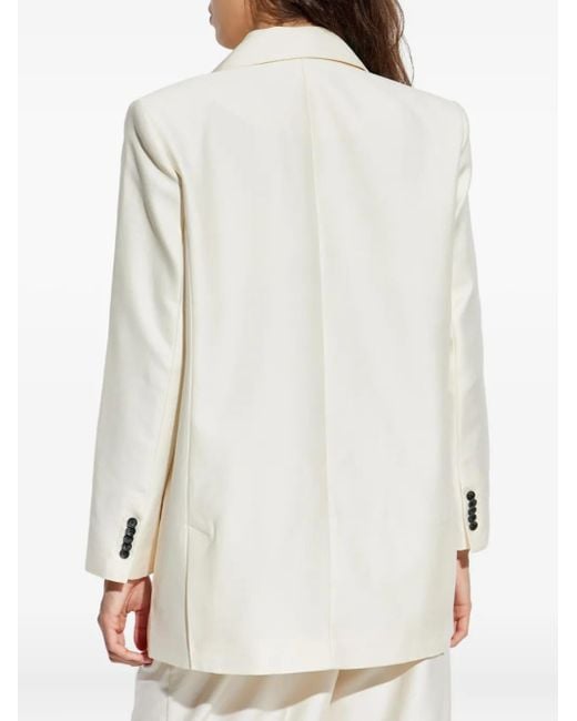 Munthe White Lya Double-Breasted Button Jacket