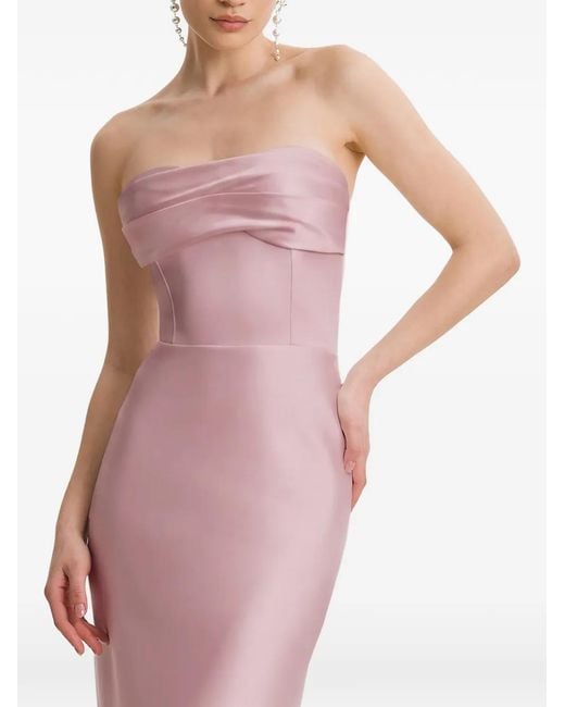 Framboise Pink Lyris Strapless Maxi Dress