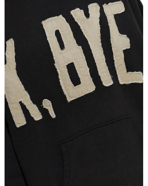 R13 Black Logo-Detailed Pouch-Pocket Sweatshirt