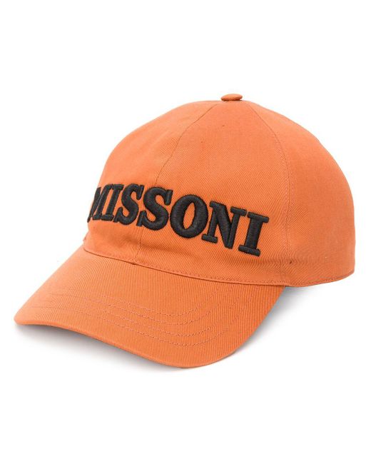 Missoni Orange Embellished Patch Baseball Cap for men