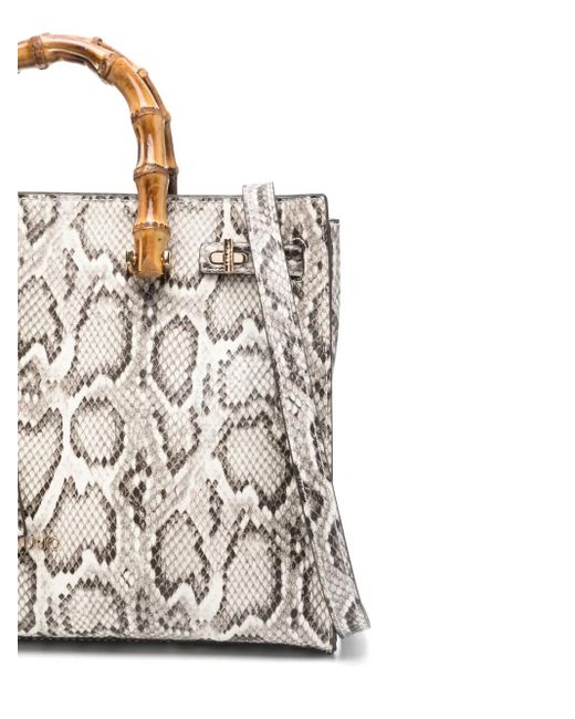 Liu Jo White Shopper mit Schlangen-Print