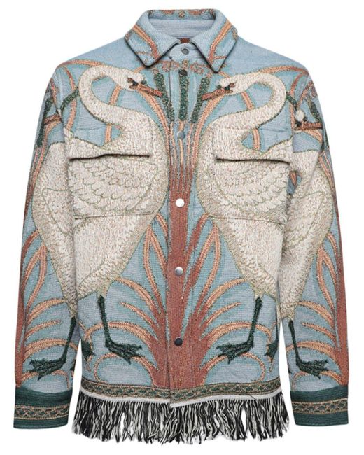 メンズ Amiri Swan Tapestry シャツ Gray