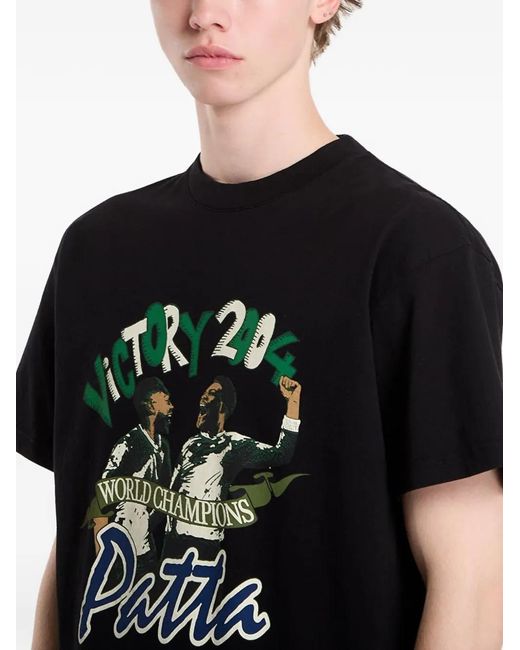 PATTA Black Victory Graphic-Print T-Shirt