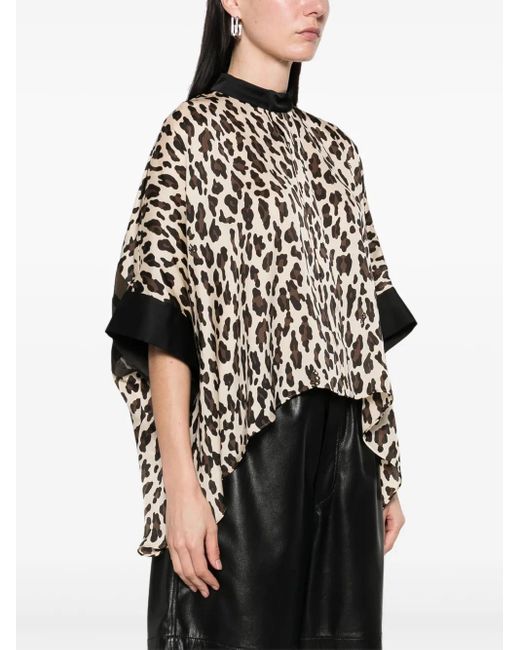 Sacai Black Printed Blouse
