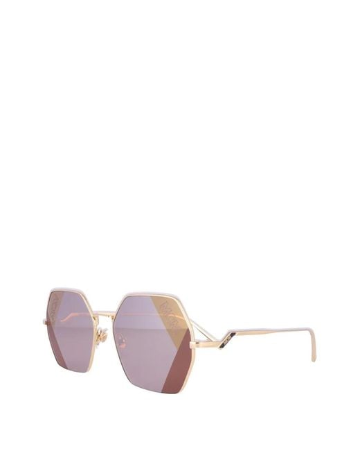 MCM Pink Hexagon-Frame Sunglasses for men