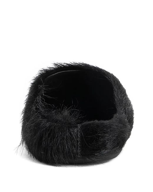 Marni Fussbett Long-Hair Calfskin Sabot in Black for Men | Lyst display picture 1
