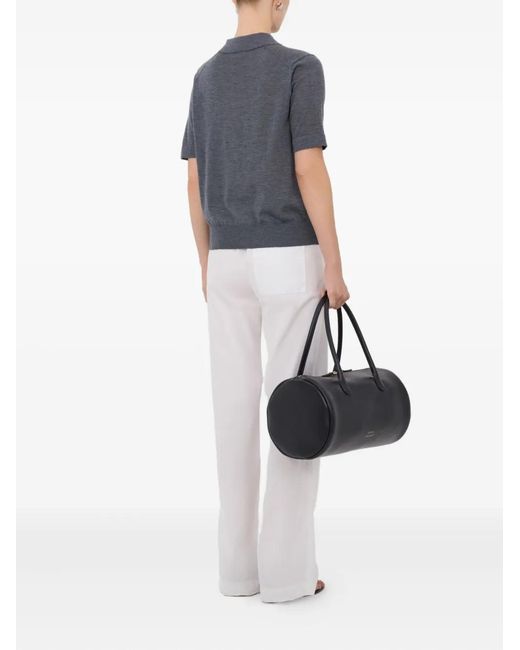 Loulou de Saison Gray Migo Ribbed Polo Shirt