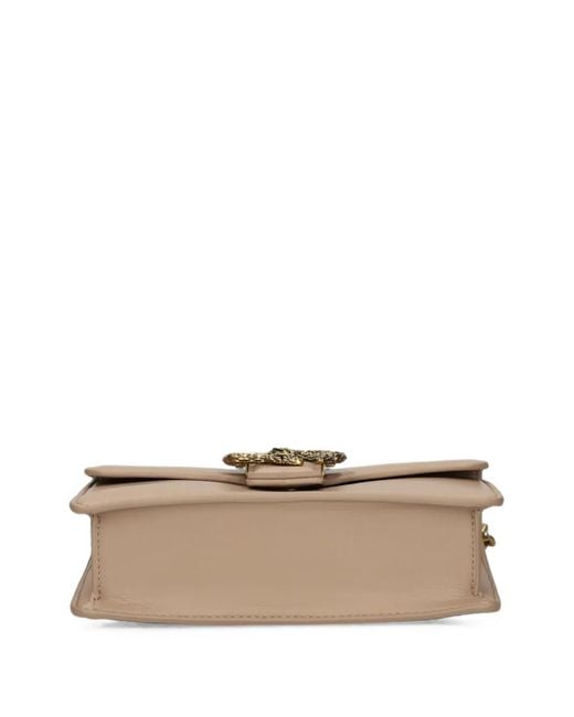 Just Cavalli Brown Snake-Plaque Shoulder Bag