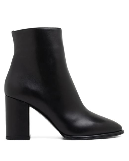 Le Silla Black 90Mm Block-Heel Leather Boots