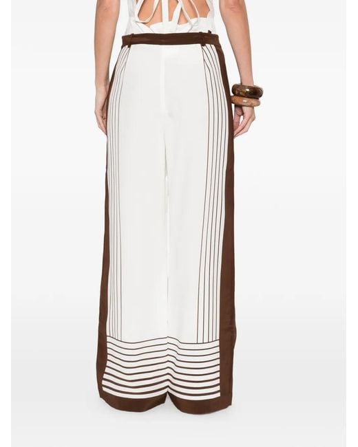 Sir White Leilana Striped Tailored Trousers