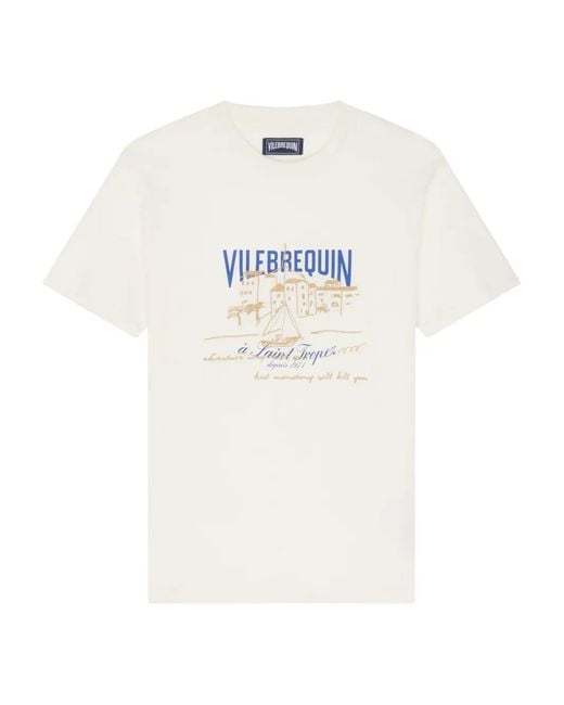 Vilebrequin White Logo-Print T-Shirt for men