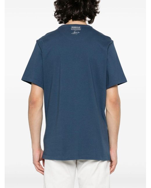 Barbour X Steve McQueen T-Shirt mit Logo-Print in Blue für Herren