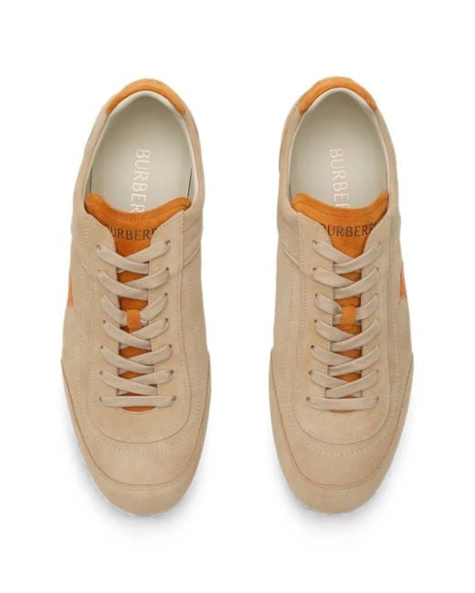 Burberry Brown Suede Knight Runner Sneakers for men