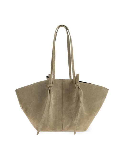 Yuzefi Natural Large Mochi Suede Tote Bag