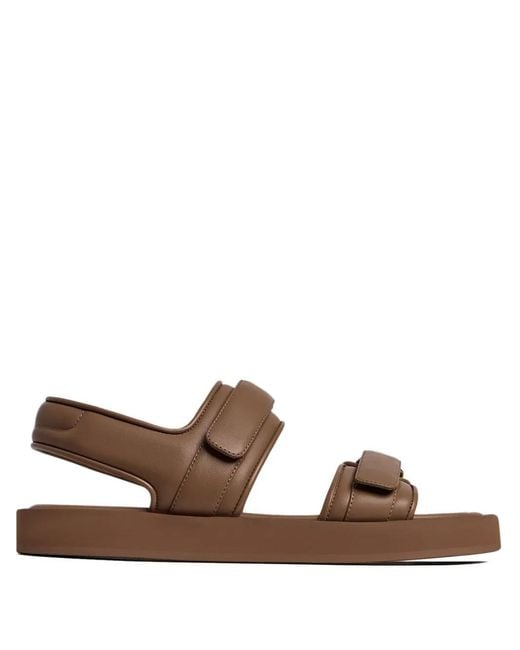 12 STOREEZ Brown Leather Sandals