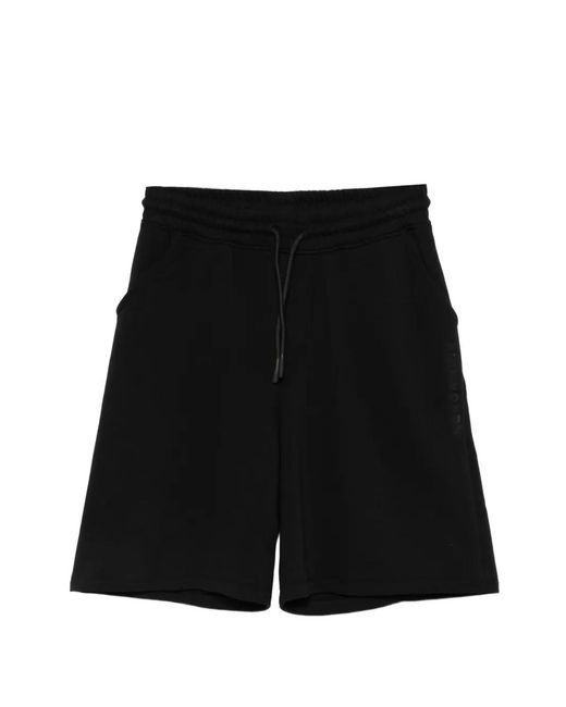 John Richmond Black Logo-Print Shorts for men