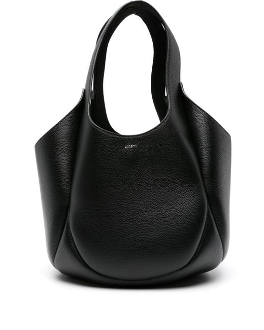 Coperni Black Bucket Swipe Leather Tote Bag