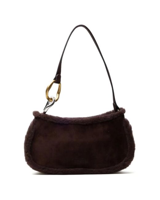 Staud White Ollie Suede Shoulder Bag