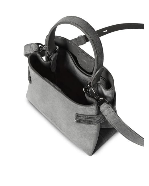 Brunello Cucinelli Metallic Essence Small Top-Handle Bag