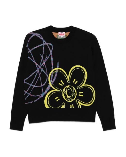 KENZO Black X Futura 2000 Pullover mit Blumen-Print